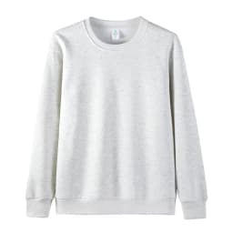 Cotton Long Sleeve Thin Fleece Sweatshirts Solid Casual Simple Drop Shoulder Hoodies Warm Crewneck American Couple Sweatshirt