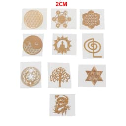 7 Chakra Copper Energy Tower Orgonite Stickers Flower Life Tree Pyramid Epoxy Resin Fillings Material Jewelry Making DIY Crafts