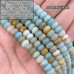 Wholesale Natural Amazonite Various Shape Stone Beads Round Faceted Rondelle Square Irregular for Jewelry Making Diy Bracelet