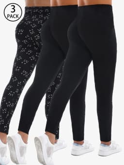 Autumn Winter 3PACK Women's Solid Color Plush Thick Sexy Tight Legging Black Bottom Cat Casual Sports Elegant Fitness Yoga Pants