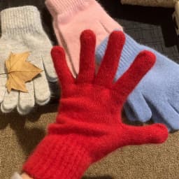 1 Pair Solid Cute Girl Student Winter Thick Knitted Woolen Full Finger Gloves Women Outdoor Cycling Driving Fashion Windproof