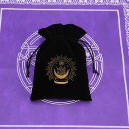 1Pcs 13x18cm Tarot Storage Velvet Bag Drawstring Pocket Board Game Card Embroidery Package Witchcraft Supplies for Altar Tarot