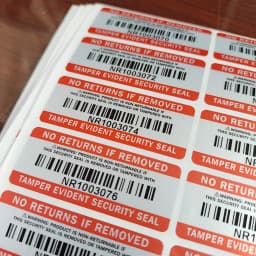 100pcs 50x20mm NO RETURNS IF REMOVED Tamper Evident Security Seal VOID Left Vinyl Package Protection Label Sticker Waterproof