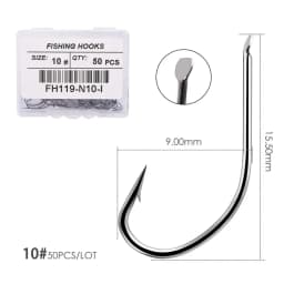 50pcs High Carbon Steel Fishing Hook Maruseigo Fishhooks Durable Pesca Jig Head Fishing Hooks Flat head Carp Fishing Tackle