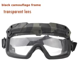 Tactical Glasses 2 Modes Airsoft Goggles Riding Eye Protection for Hiking Paintball Hunting Shooting Eyewear for FAST Helmets