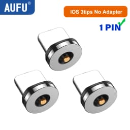 AUFU 1PIN Magnetic OTG Adapter For iPhone Xiaomi 540 Rotate Elbow Magnet Micro USB to Type C Male Converter for HUAWEI Samsung