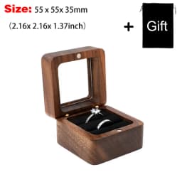 Free Engraving Name Wooden Rings Box Personalized Customization Wedding Anniversary Gift Magnetic Wood Ring Case Ring Bearer Box