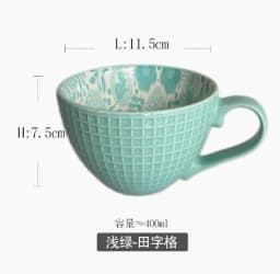 European Style Ceramic Coffee Cups Milk Tea Breakfast Mug Cappuccino Flower Cups Latte Kitchen Tableware High-grade