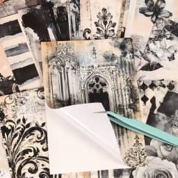 24sheets Non-repeating Self-adhesive Scrapbook Background Sticker, Matte Film Process, for Junk Journals, Scrapbooking Supplies