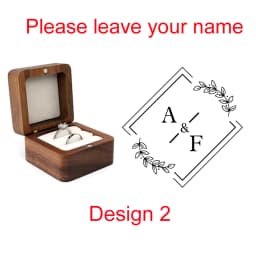 Custom Wooden Ring Box Personalized Engagement Wedding Rings Bearer Case Valentines Day Gift for Couples
