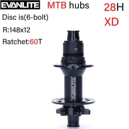 EVANLITE MTB Hub Elbow Six Nails Dt350 240, 28H/32H Hg/xd/MS 141x10 148x12, Ratchet Structure 36T/60T
