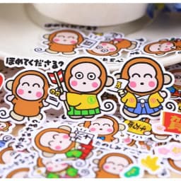 32pcs Creative Cute Self-made Amnesty Monkey Stickers Scrapbooking Stickers /decorative Sticker /DIY Craft Photo Albums