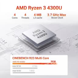 FIREBAT 2026 Mini PC R3 AMD Ryzen 3 4300U LPDDR4 8GB 16GB RAM 256GB 512GB SSD Windows11 Pro Wifi6 BT5.2 Support 4K 60Hz Desktop Computer