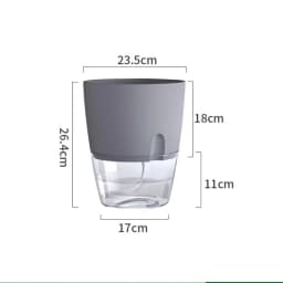 2 Layer Soilless Cultivation Flower Pot Cotton Rope Self Watering Hydroponic Plant Basin Automatic Irrigation Lazy Flowerpot 1Pc