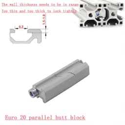European Standard Aluminum Profile One-Line Connector Parallel Clamping Head 2020 3030 Docking Fixed Block Built-in Connector