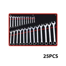 25pc Wrench Set Ultra-thin 6-28/30/32mm Open End Wrench Set Plum Blossom Wrench Dual-purpose Wrench Kit Car Repairing Tools