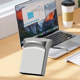 Mini Metal USB 2.0 Flash Drive 64GB Creative Business Gifts Memory Stick 32GB Pen Drive Silver Storage Devices Tiny U Pendrive