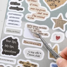 TIANZI 58 sheets Nostalgic Memory Series Kawaii English Die Cut Sticker Book Creative Handbook DIY Scrapbook Aesthetic Supplies