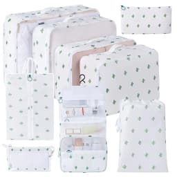 8/9/10/11 Pcs Set Travel Organizer Storage Bags Suitcase Packing Cubes Set Cases Portable Luggage Clothe Shoe Tidy Pouch Folding