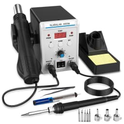ILIBILIB 700W Solder Rework Station 2 in 1 Soldering Iron Kit Hot Air Heat Gun Station