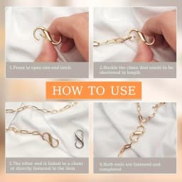 5pcs Adjustable Metal Buckles for Chain Strap, Chain Shortener Strap Clasps for DIY Chain Link Connector