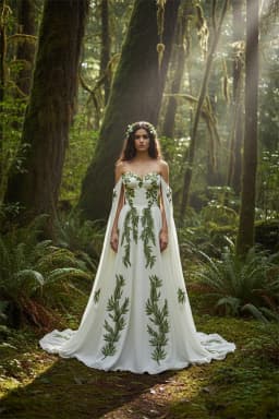 Kyoto Customized Green Leaf Embroidery With Cape Wedding Dress Off Shoulder A-line vestidos de noche Lace-up Sweep Train Formal