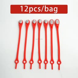12-Pack Laceless Silicone Elastic Laces Rubber Laces Adult Kids Lazy Lace Free Laces One Size Versatile Fits Most Shoes