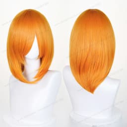 Anime 40cm Medium Basic Synthetic Bang Blond Cosplay Wig Black White Red Pink Green Brown Gold Blue Women Heat Resistant Hair