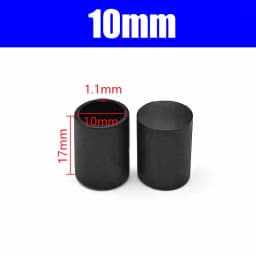 Round Black PVC Soft Rubber Pipe Sleeve Tube Cap Table Chair Foot Pad Protective Cover 6 8 10 12 14 16 19 20 22 25-120mm