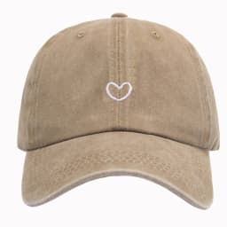 1pc Retro Washed Little Heart Embroidered Ponytail Baseball Cap for Women,Outdoor Sports Adjustable Women's Cap for Daily Wear