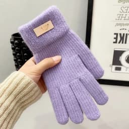 AA Gloves Autumn WinterTouch Screen Gloves Skiing Riding Work Full Finger Mittens Solid Color Warm Knitted Gloves Sport Cycling