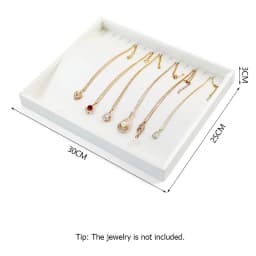 PU Leather Jewelry Display Tray for Drawer Counter Top Pendant Earrings Necklace Ring Organizer Bracelet Holder Storage Showcase