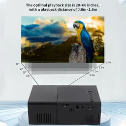 LED Movie Projector Low Noise Cooling Compact Projector Wide Compatibility Manual Focusing for Outdoor Activities for Phone PC
