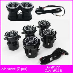 64-color Set For Mercedes-Benz A/CLA class W177 W118 LED Car Air Vent Turbine Outlet Nozzle Ambient Light Atmosphere Neon Lamp