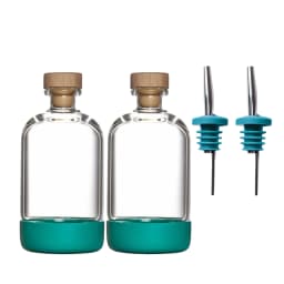 Inmeet Bar Professional 2PCS Immersion Bottle Set Multi-use Glass Bottle with Stopper for Wine Juice Oil Household Use