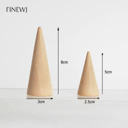 Solid Wooden Cone Finger Ring Display Stand Holder Jewelry Shop Ring Organizer Counter Top Showcase Jewellery Cabinet Ring Stand