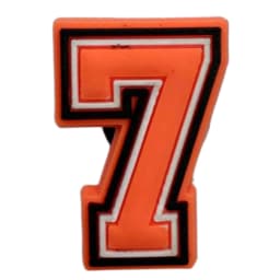 Number Shoe Charms for Crocs Accessories Orange Badge Unisex Clogs Buckle Kids Pins Decoration Jean Wristbands Shoes Accessories