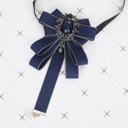 Gorgeous Bow Tie Vintage Luxury Lady Head Diamond Pearl Ribbon Tassel Brooch Chic Girls Elegant Costume Jewelry Collar Pin