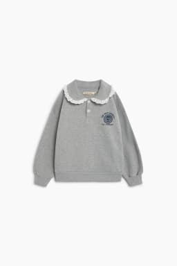 New Trend 26Aw TNS Style Pure Cotton Sweatshirt Top for Boys and Girls Pretty Girls