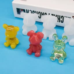 Lovely 3D Animal Shaped Resin Mold Silicone Keychain Mold Pendant Epoxy Casting Mould for DIY Crafts Jewelry Making Tool