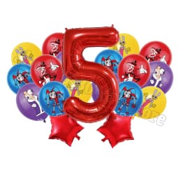 The Amazing Digitals Circus Digit 1-9 Balloons Kids Kawaii Birthday Decoration Baby Shower Gender Reveal Party Supplies Gift New