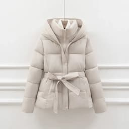 2026 New Winter Hooded Long Sleeve Solid Color Black Cotton-padded Warm Loose Big Size Jacket Women Parkas Fashion Outwear