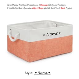 Personalized Dog Toy Basket Free Print Pet Storage Box Cat DIY Custom Name Toys Clothes Accessories Organize Storage