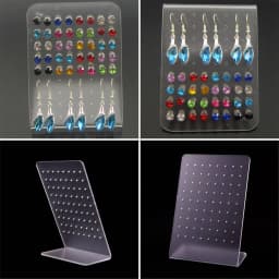 72 Holes Earring Display Holder Acrylic Stand Seller Piercing Jewelry Display Organizer Shelf Multi Ear Studs Storage Rack