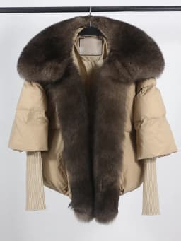 OFTBUY New White Duck Down Jacket Winter Women Warm Loose Coat Natural Real Fox Fur Collar Thick Luxury Outerwear New Fashion