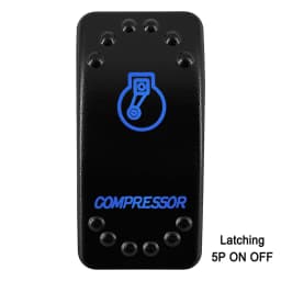 Waterproof Rocker Switch with Blue LED | 12V/24V Latching & Momentary (SPST/ DPDT) | for Marine, UTV, ATV, RZR, Automotive