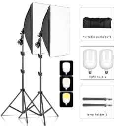 SH 50x70CM Photography Softbox Lighting Kits Professional Continuous Light System Equipment For Photo Studio