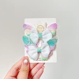 RAINBOW BOWS 3.15'' Glitter Butterfly Hair Clips for Women Girls Hairpins Children Cute Barrettes Kids Head Accessories 2Pcs/lot