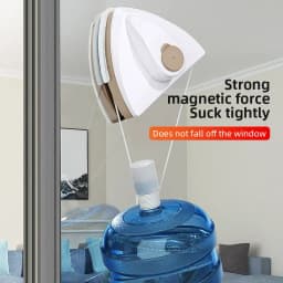 Magnetic Glass Window Cleaner Brush Double-layer Automatic Water Discharge Wiper Window Brush for Home Household Cleaning Tools