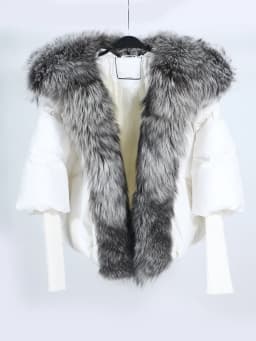 OFTBUY New White Duck Down Jacket Winter Women Warm Loose Coat Natural Real Fox Fur Collar Thick Luxury Outerwear New Fashion
